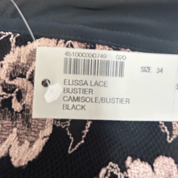 SOMA Black & Champagne Laced Corset Bustier NWT - Picture 8 of 10